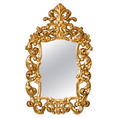 Antique French Floral Water Gilt Mirror
