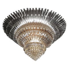 Monumental Contemporary Italian Murano Glass Triedi Ceiling Light