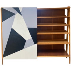 1960s Mid Century Italian Bookcase and Wardrobe Attributed to Vittorio D'assi