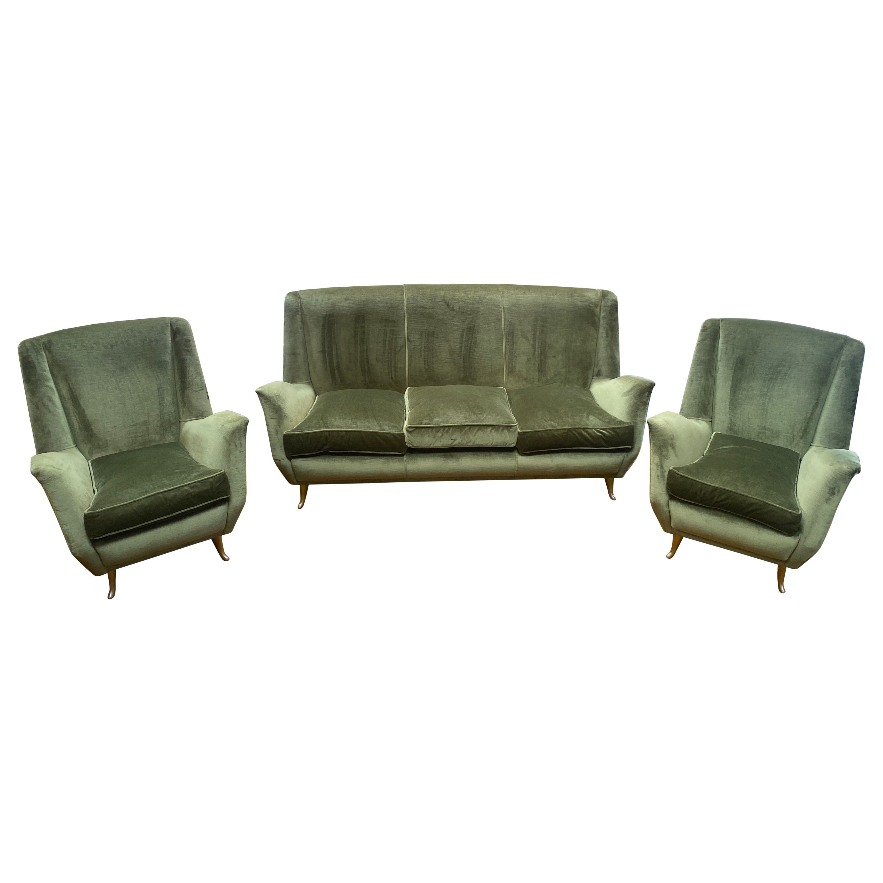 Italian Midcentury Modern Sofa by ISA, 1955