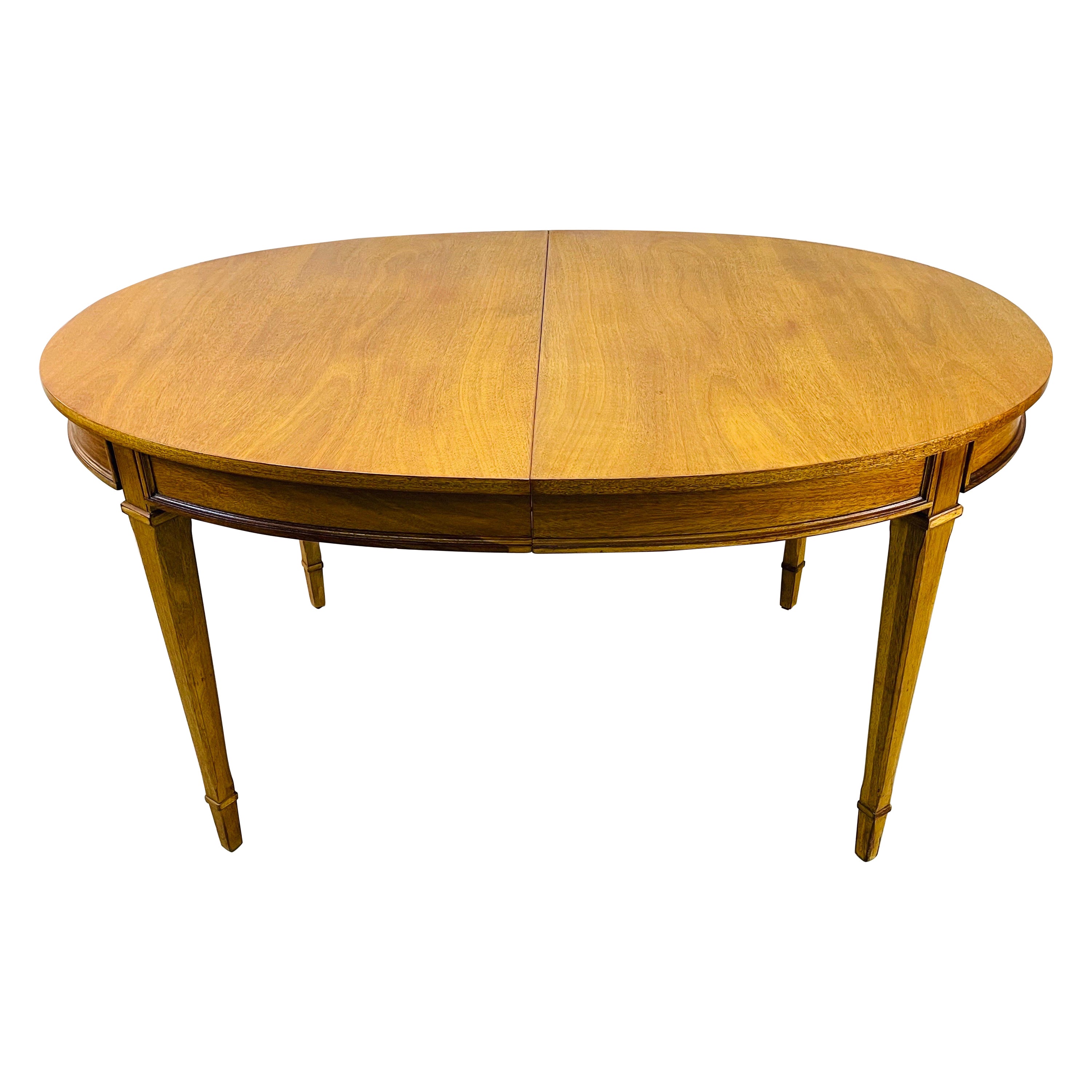 1960s Drexel Oval Mahogany Dining Room Table For Sale
