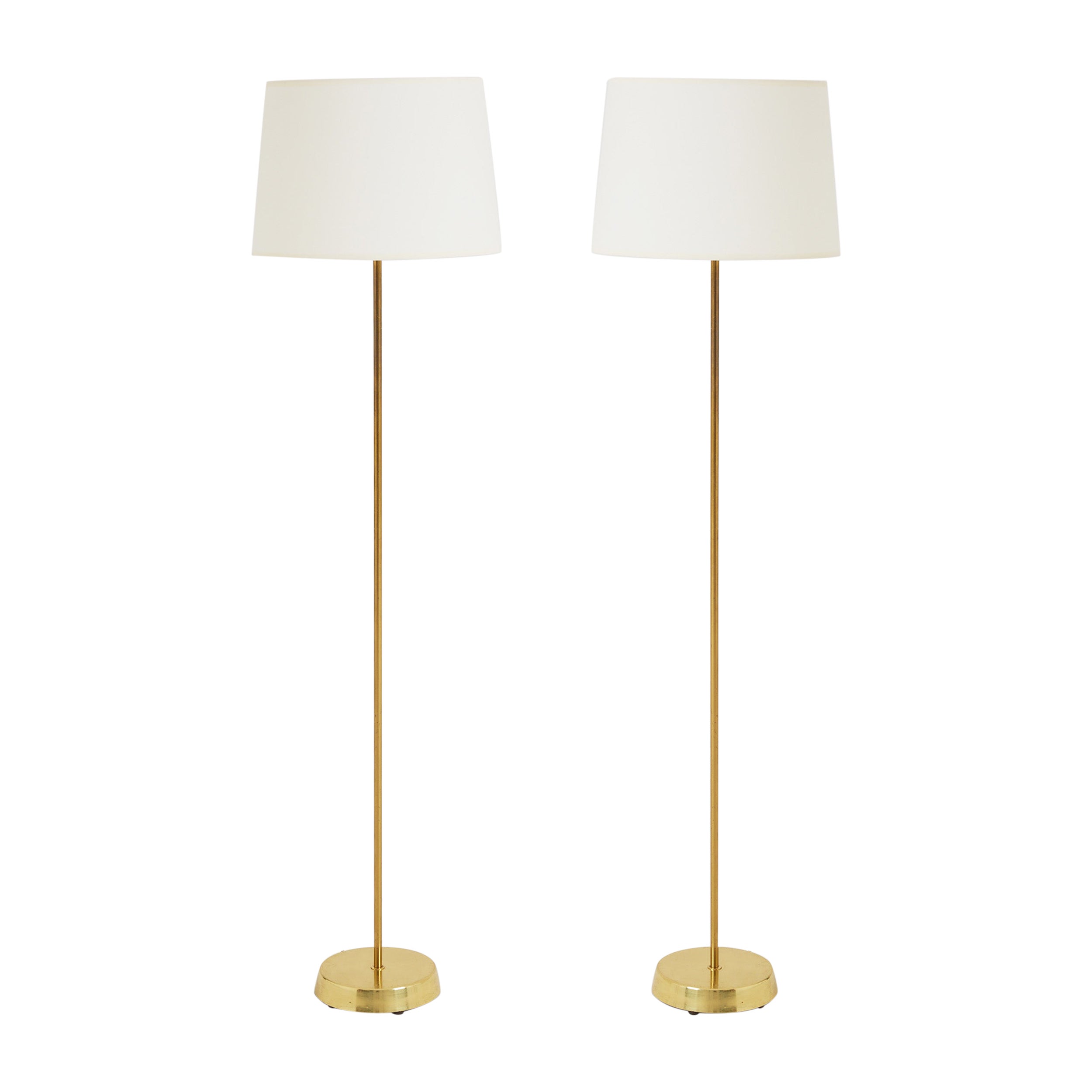 Pair of Mid-Century Brass Floor Lamps