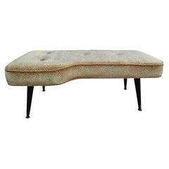 Vintage French Modern Curved Bench After André Arbus