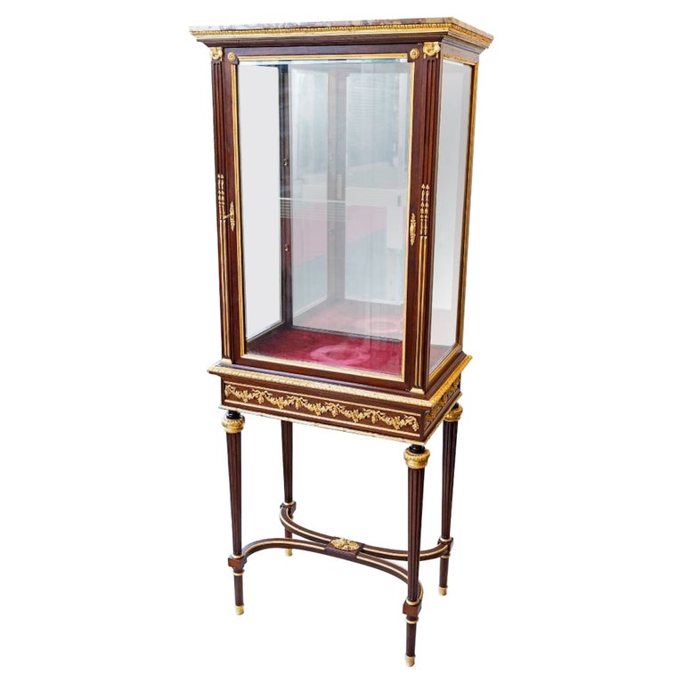 Louis XVI Style Display Case End of the 19th Century For Sale at 1stDibs