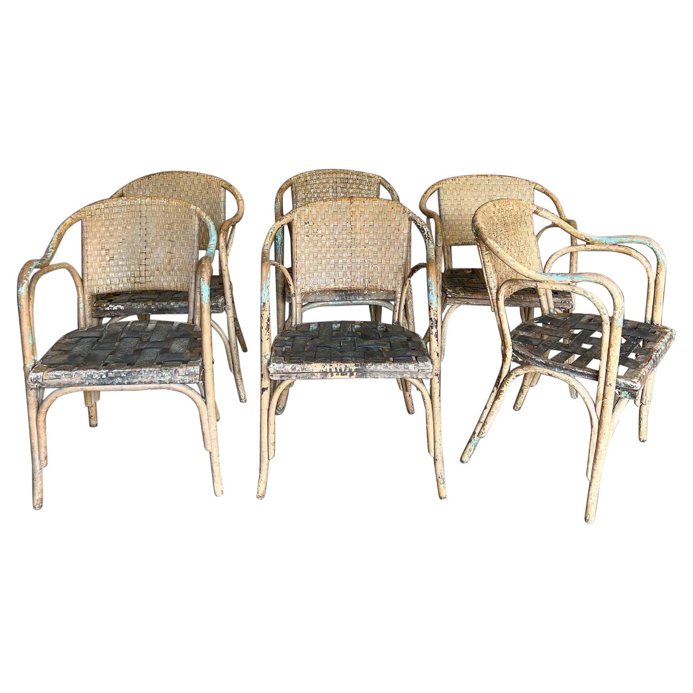 Set/6 Vintage Spanish Bamboo Chairs