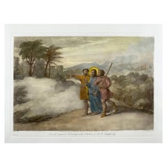 1803 Christ & His Disciples - Richard Earlom after Claude Lorraine - Mezzotint