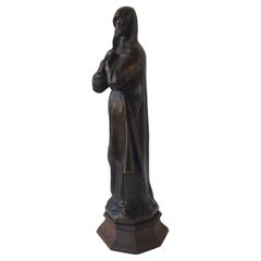 1940s Bronze Sculpture of a Nun