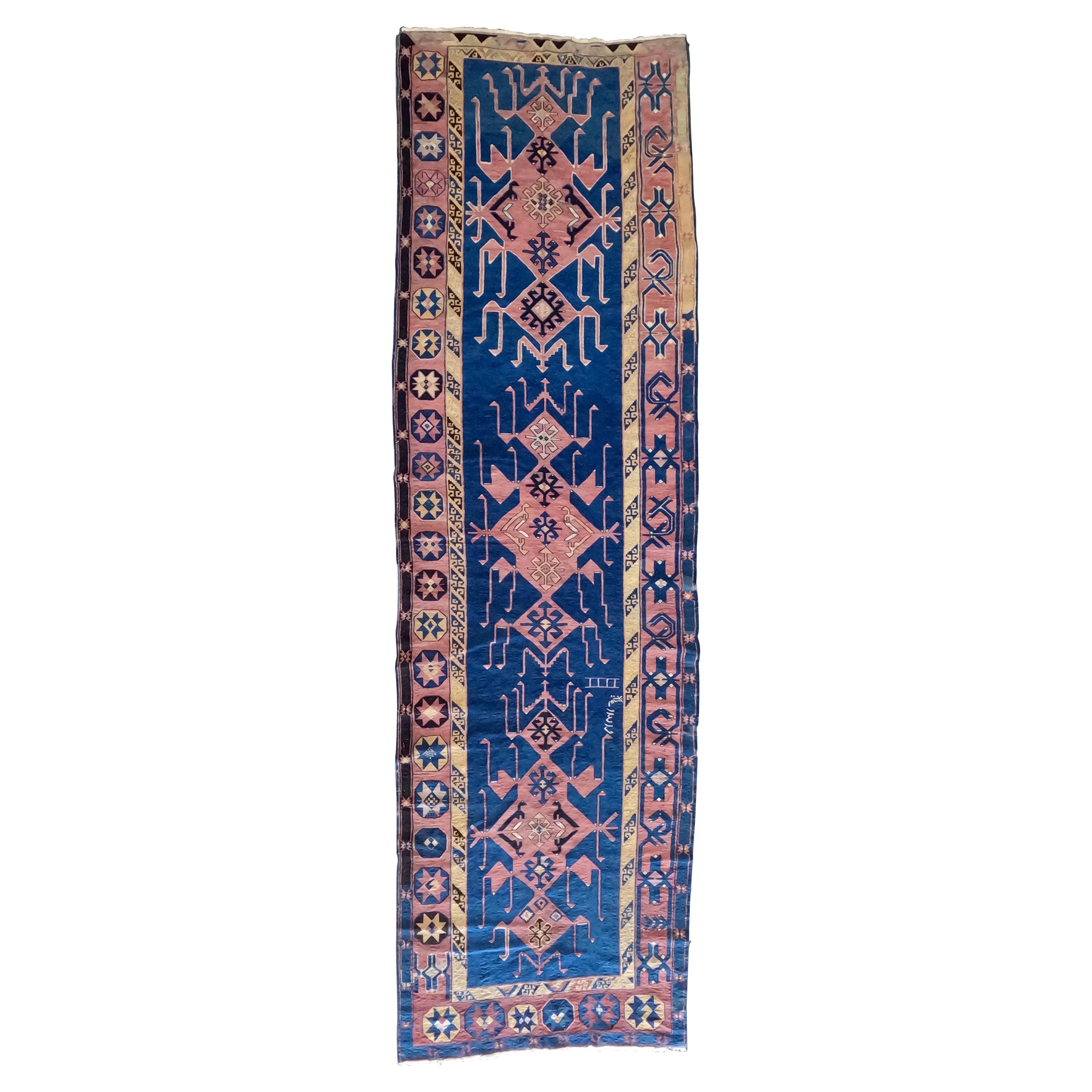 Ancien Kilim caucasien Avar Kilim caucasien vers 1900