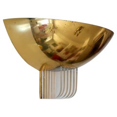 Vintage Elegant Brass & Lucite Sconce by Vereinigte Werkstätten Germany 1960s