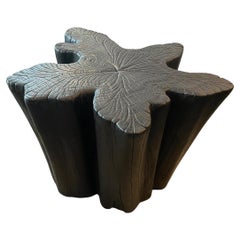 Andrianna Shamaris Amorphous Charred Teak Wood Coffee Table