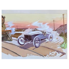 1910, Montaut, Ernest Coupe Vanderbilt Long Island Pochoir Coloured