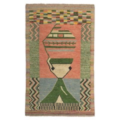 New Contemporary Moroccan Textured Rug Inspired by Ettore Sottsass