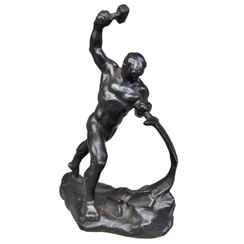 Man with Effort Cast Iron, 1976 For Sale