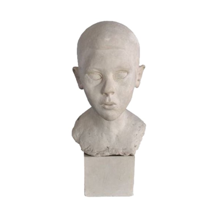 Busto de escayola de un niño, hacia 1900