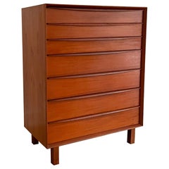 Mid-Century Danish Teak Svend Age Madsen for Falster Highboy Dresser