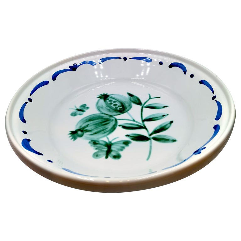 Country Style Pottery Dish Hand-Painted Sofina Boutique Kitzbühel Austria  For Sale at 1stDibs