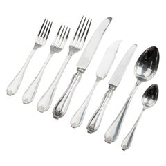 96-Piece set Silver Plated Flatware Ribbon and Bow by Wiskemann 