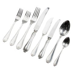 96-Piece set Silver Plated Flatware Ribbon and Bow by Wiskemann