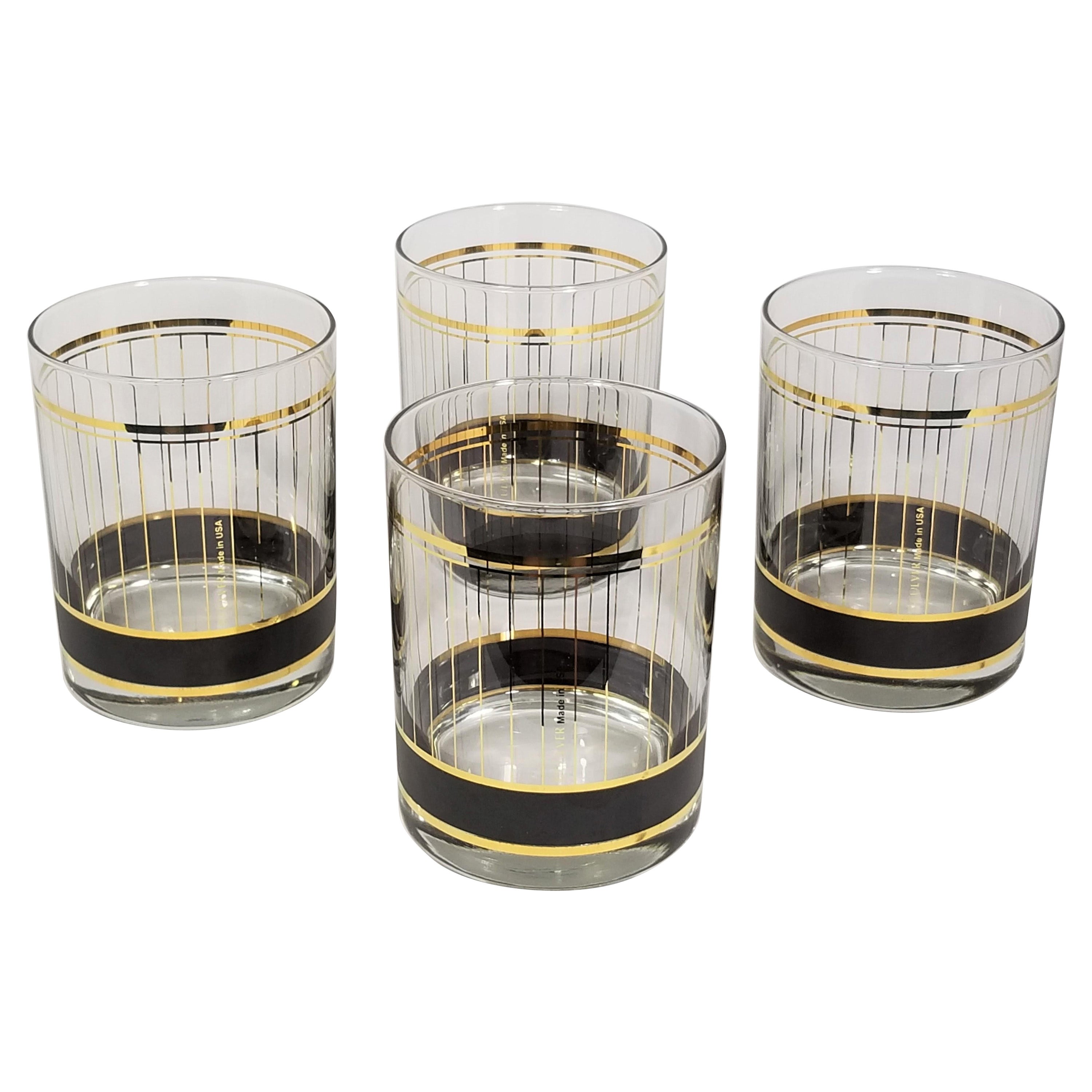 Set of Six Art Deco Double Old Fashioned Barware at 1stDibs