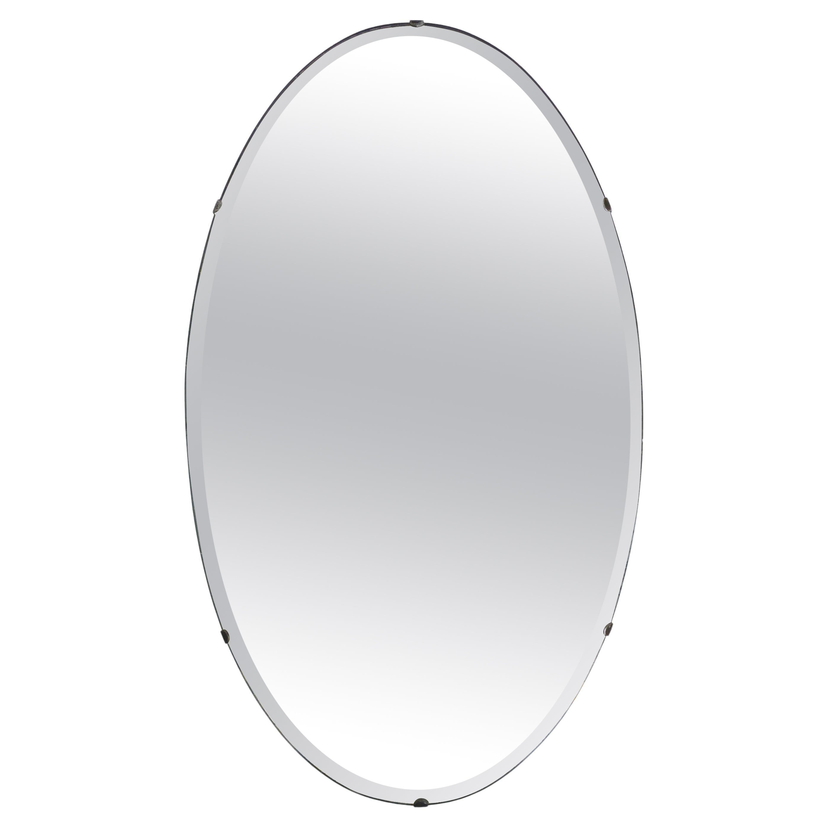 Oval Wall Mirror, circa Early 20th Century For Sale
