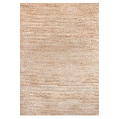 Tapis de jute moderne tissé à la main de couleur naturelle marron clair à pointes de blé