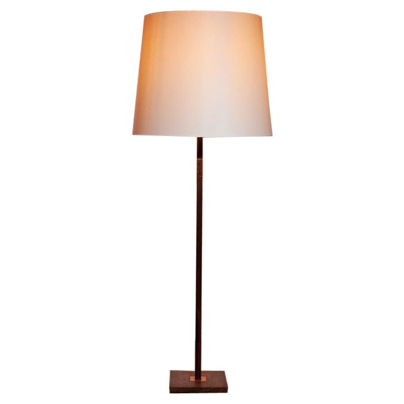 Floor Lamp ‘Kardinal’ in Brazilian Rosewood, Designed by Jo Hammerborg For Sale