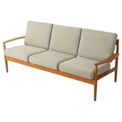 Grete Jalk Teak Sofa, 1960s Denmark, Manufactured by Cado