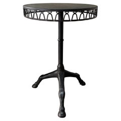 Heavy French Cast Iron Side Table, circa 1970