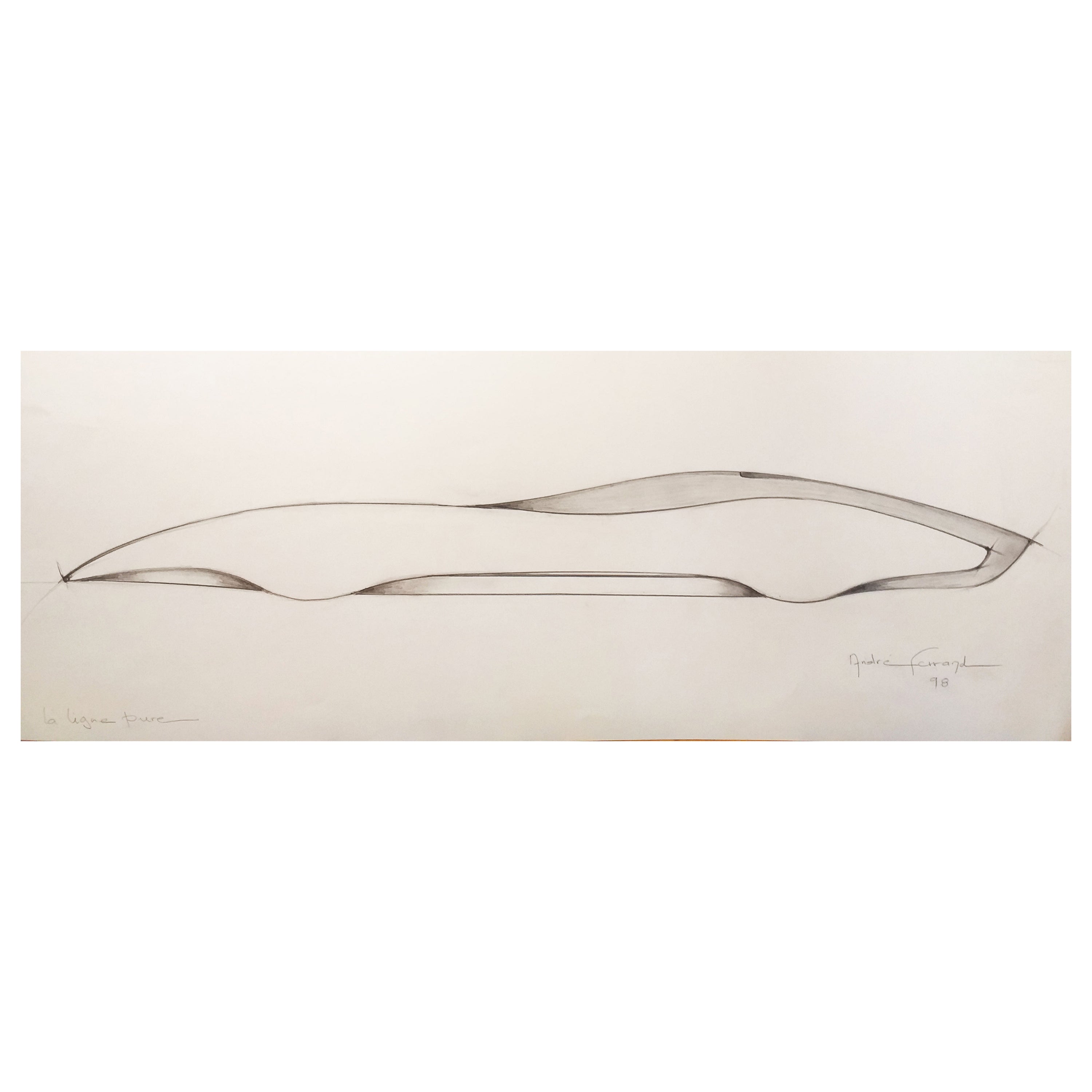 André Ferrand, the Perfect Line, Pencil 1998 For Sale