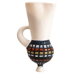 Tasca da parete in ceramica di metà secolo di Roger Capron "Vase Murale