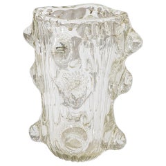 20th Century Ercole Barovier Big Vase in Murano Glass Mugnoni end of '30s