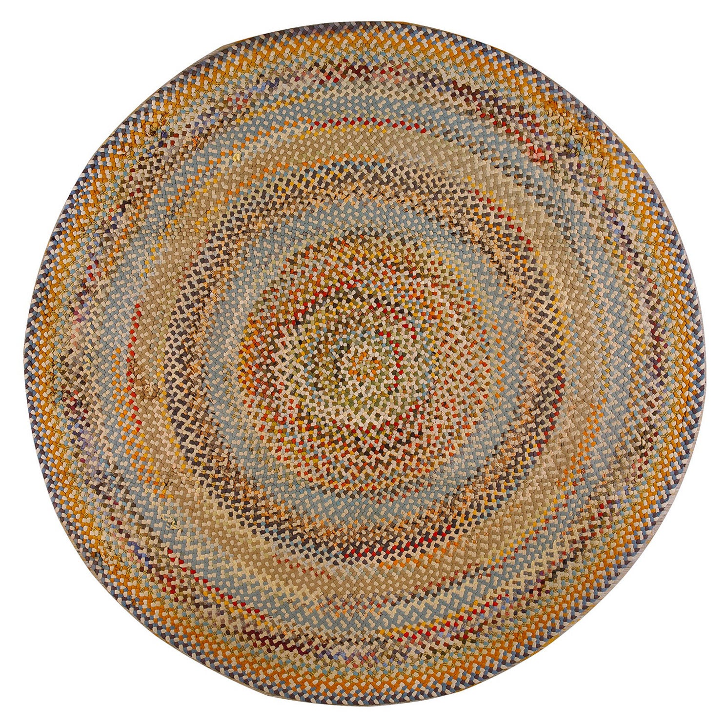 Early 20th Century American Braided Rug ( 8' x 8' - 245 x 245 ) For Sale