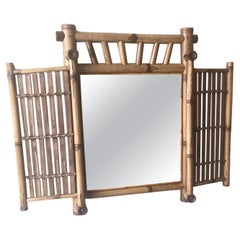Boho Bamboo Mirror With Bamboo Doors