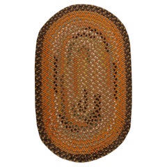 1930s American Braided Rug ( 3' X 4'6' - 92 x 137 )