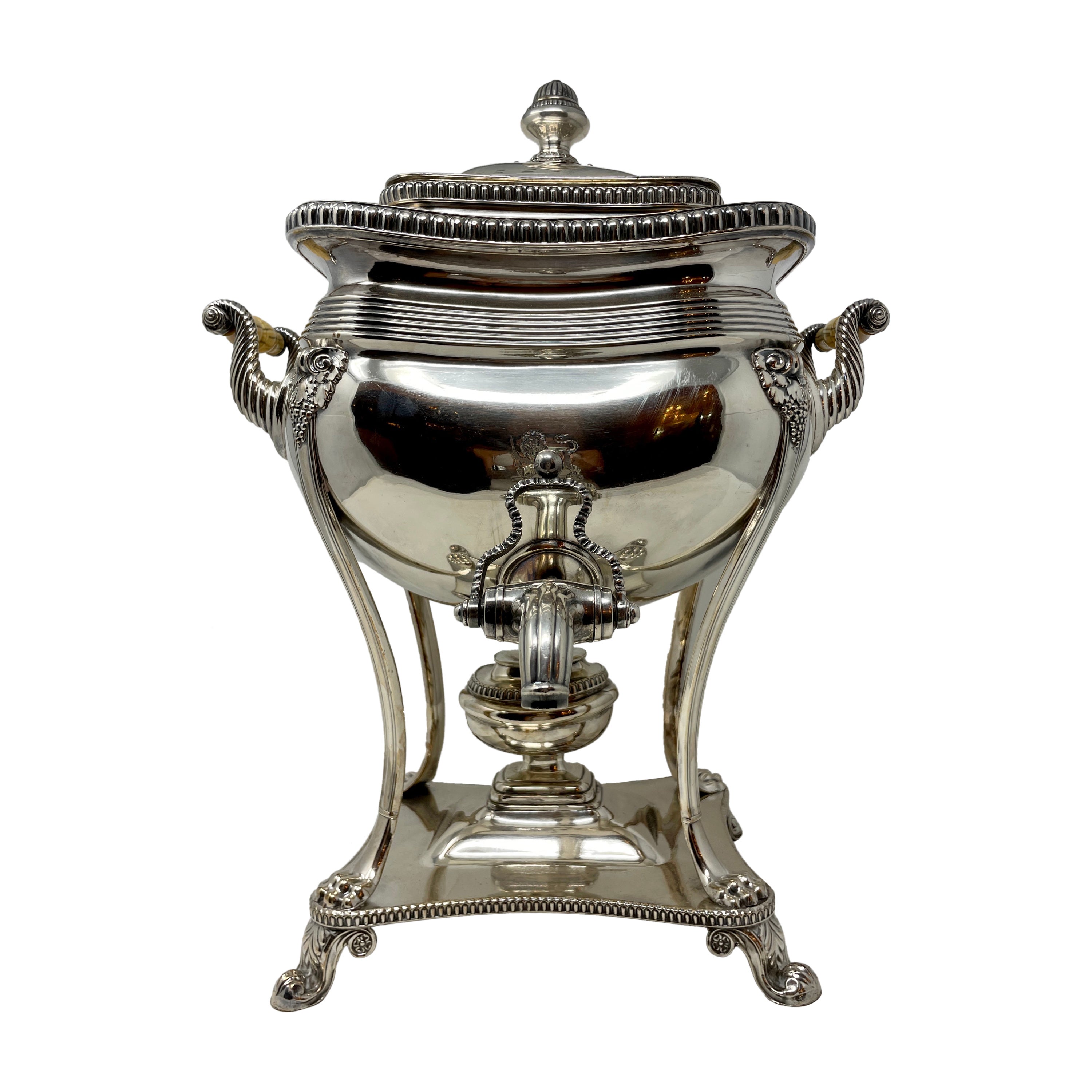 Antique English Sheffield Silver-Plated Hot Water Kettle, circa 1880