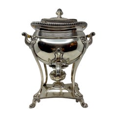 Antique English Sheffield Silver-Plated Hot Water Kettle, circa 1880
