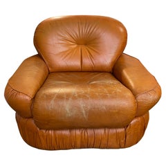 Vintage 1970s Italian Leather Chair