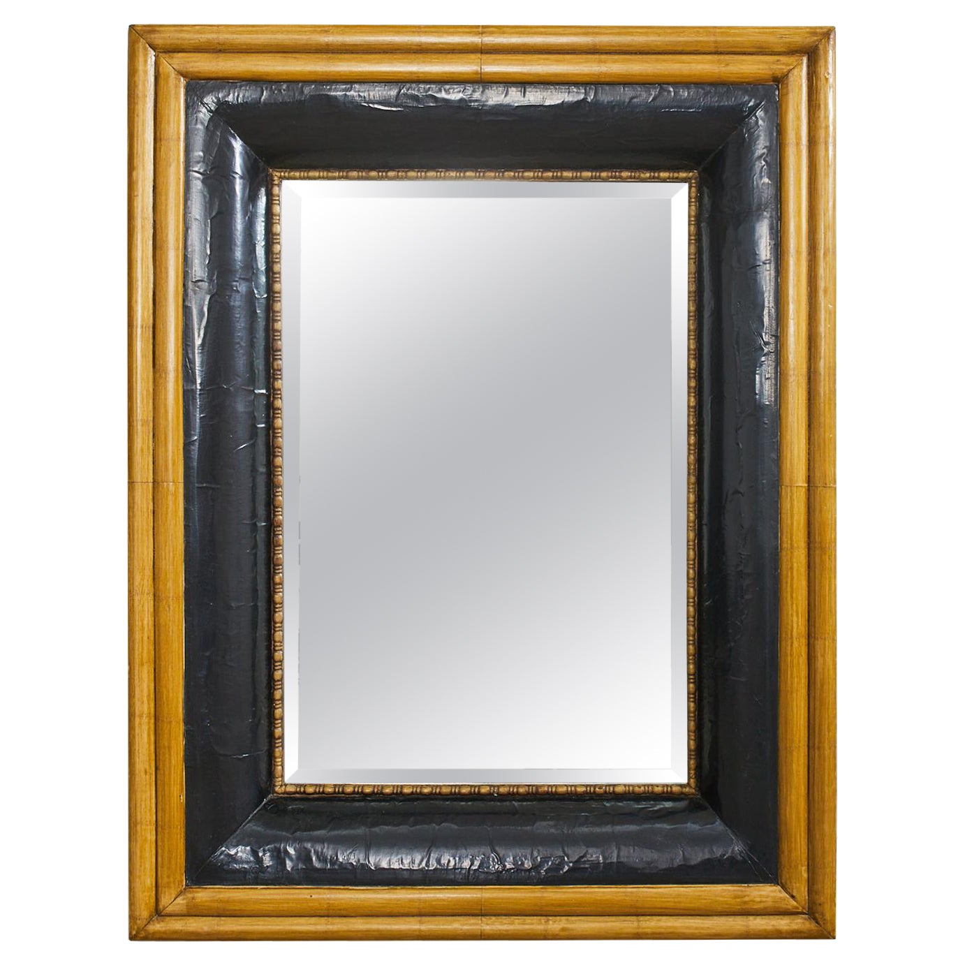 Miroir portugais avec bordure en faux bambou