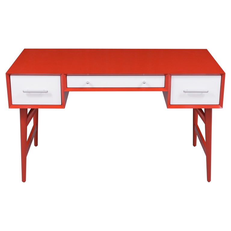 Vintage MidCentury Modern Lacquered Desk For Sale at 1stDibs