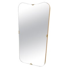 Italian Vintage Wall Mirror with Brass Details