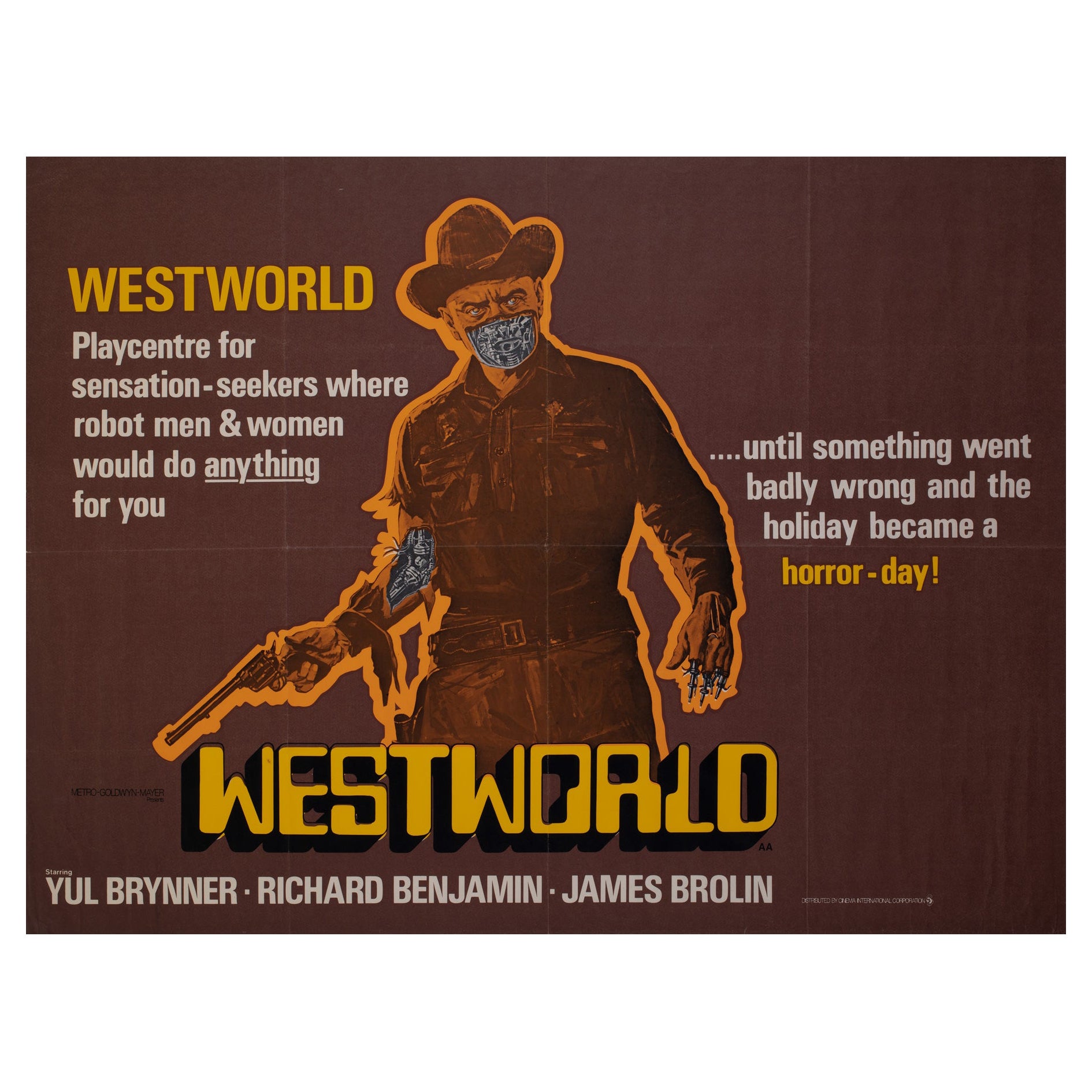 Westworld 1973 UK Quad Style B Film Poster, Adams
