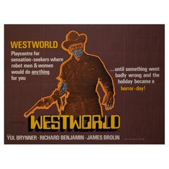 Vintage Westworld 1973 UK Quad Style B Film Poster, Adams