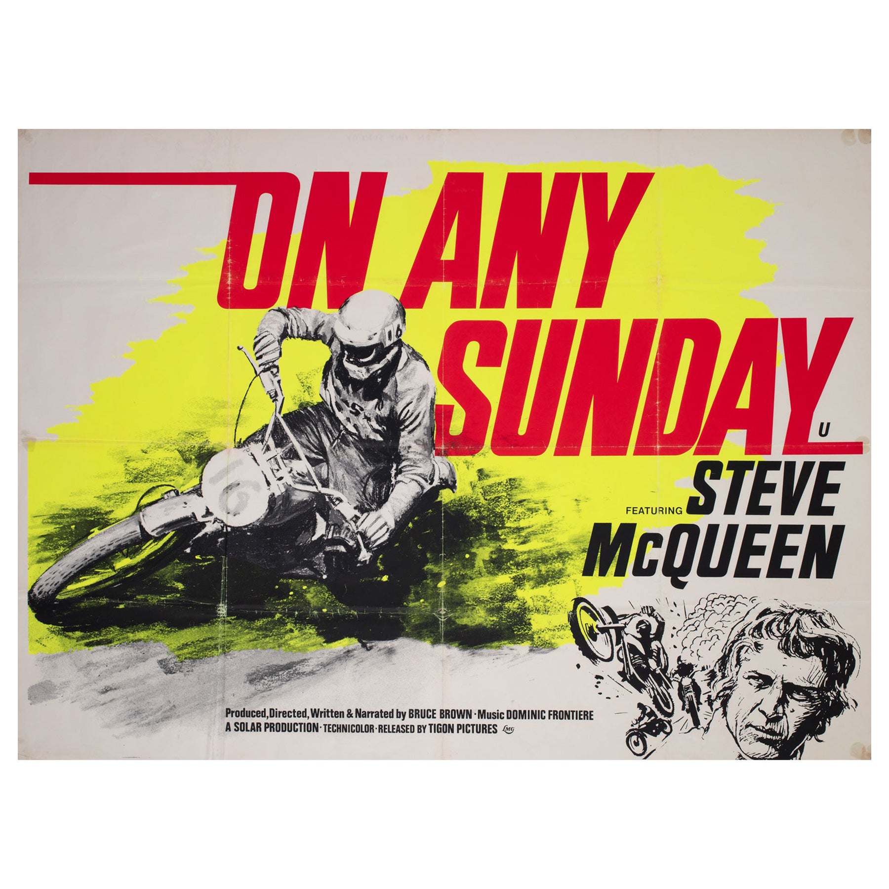 Affiche du film Quad « On Any Sunday » (Quelqu'un soit le dimanche), 1971, Chantrell