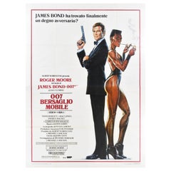 Original Vintage James Bond Film Poster A View To A Kill 007 Bersaglio Mobile