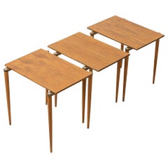 Tables gigognes Opal Möbel en noyer, années 1960, fabriquées en Allemagne