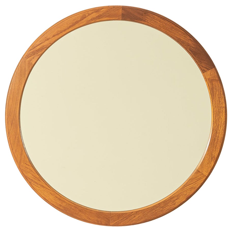 Large Teak Framed Wall Mirror by Aksel Kjersgaard, 1960s at 1stDibs