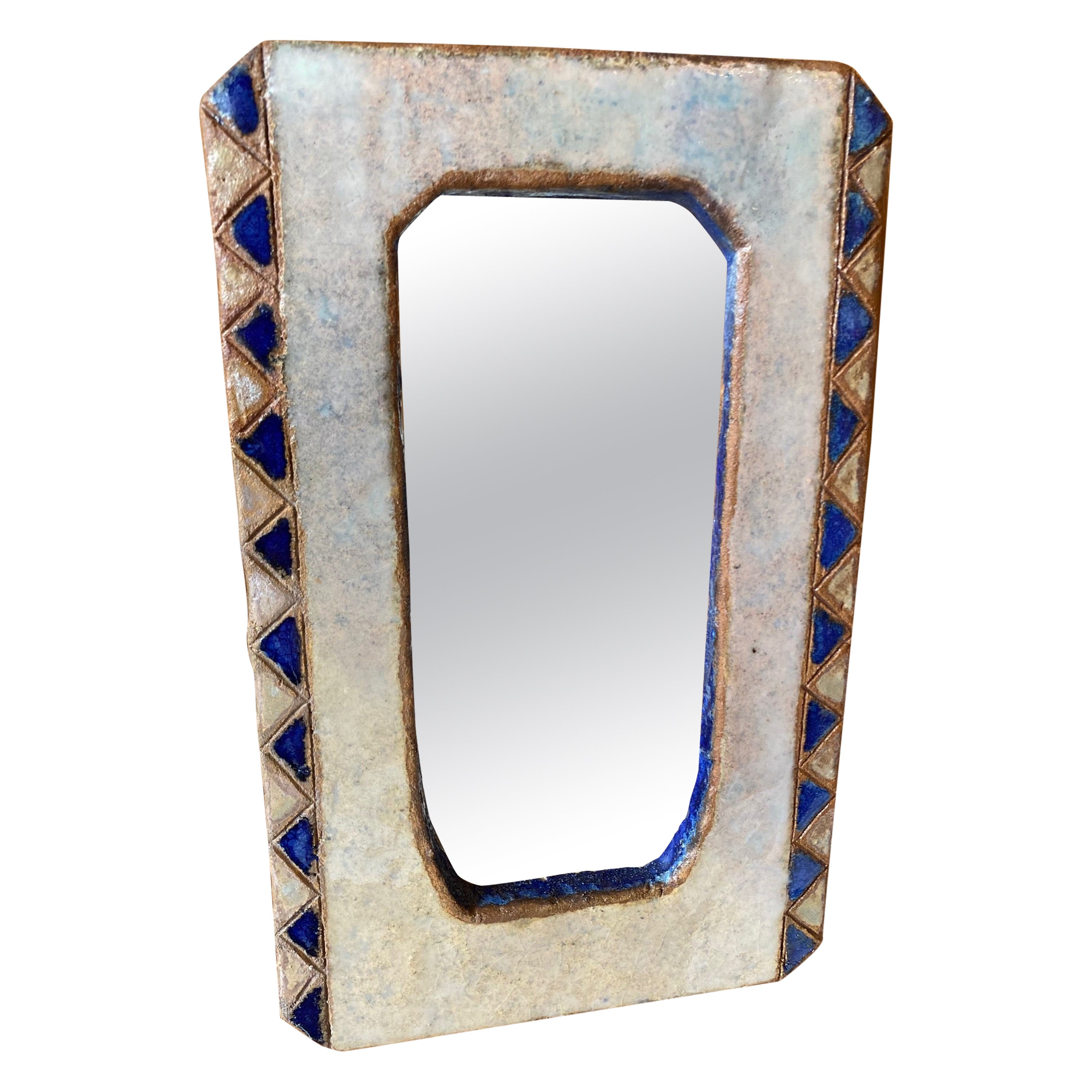 Les Argonautes Ceramic Mirror, France, 1960s