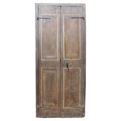 Antique Lacquered Wooden Wall Cabinet Door, 18th Century Italy
