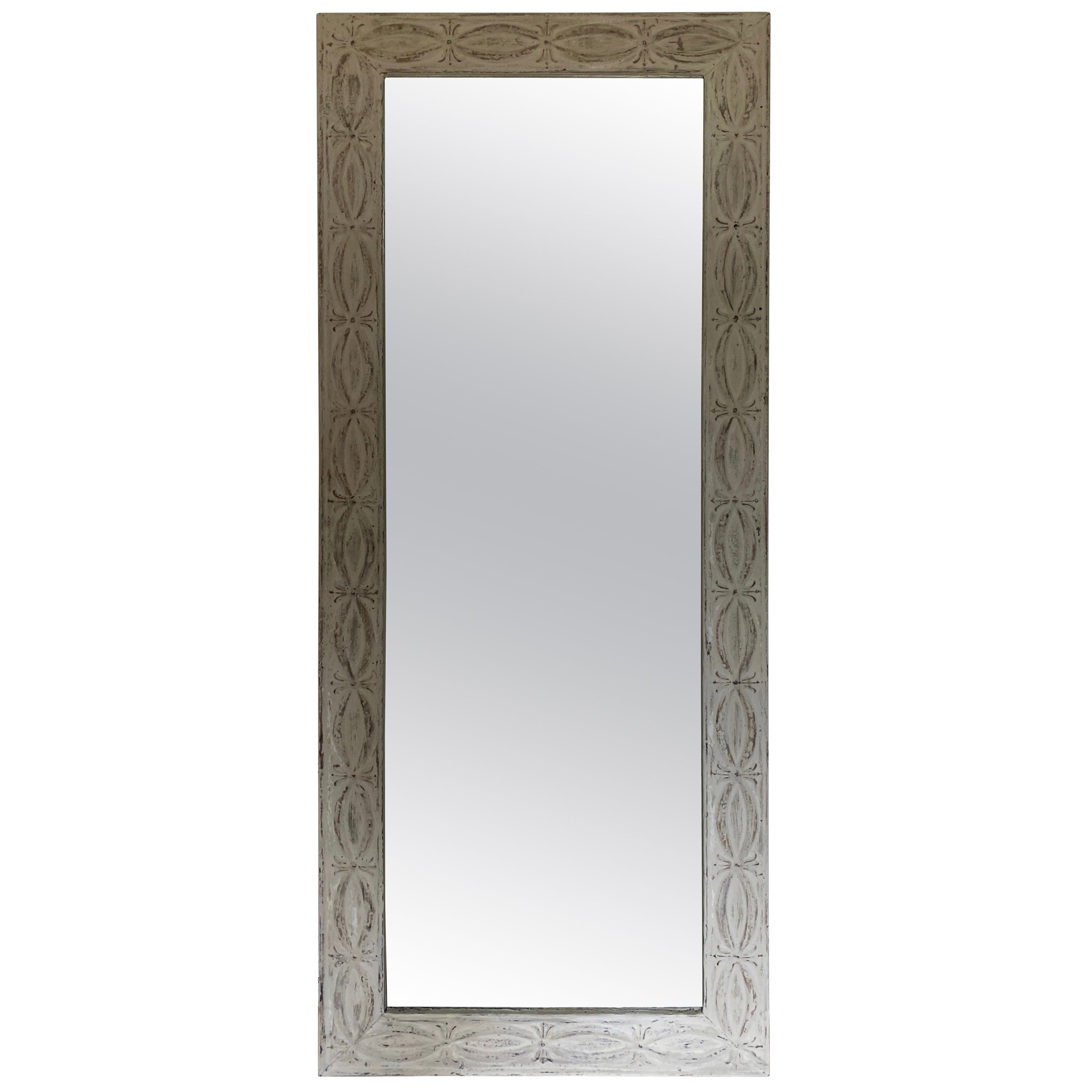 Full-Length Metal Clad Tin Mirror