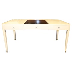 Ralph Lauren Off-White Paris One Fifth Writing Desk with Black Leather